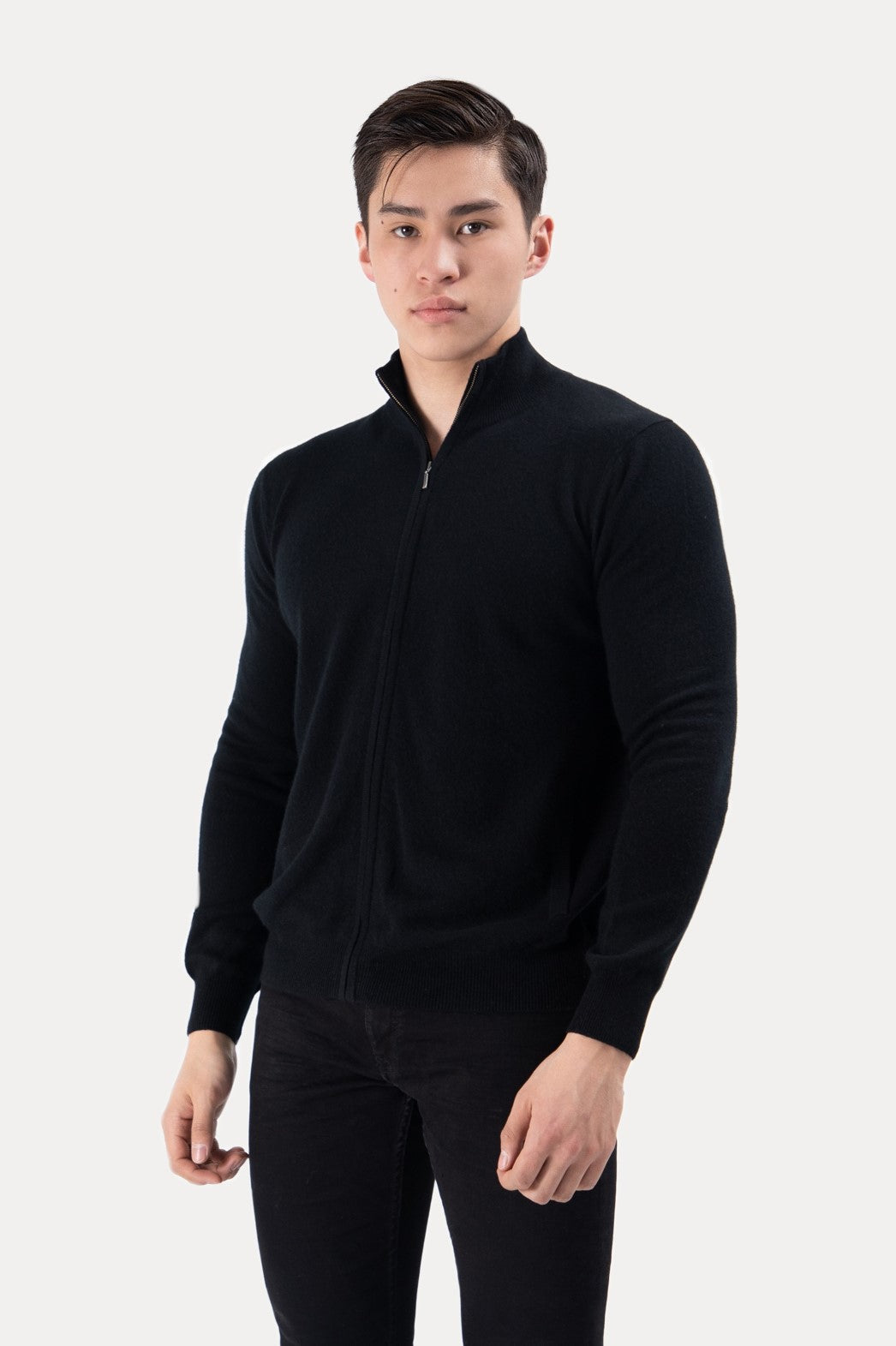 カシミアジップブルゾン