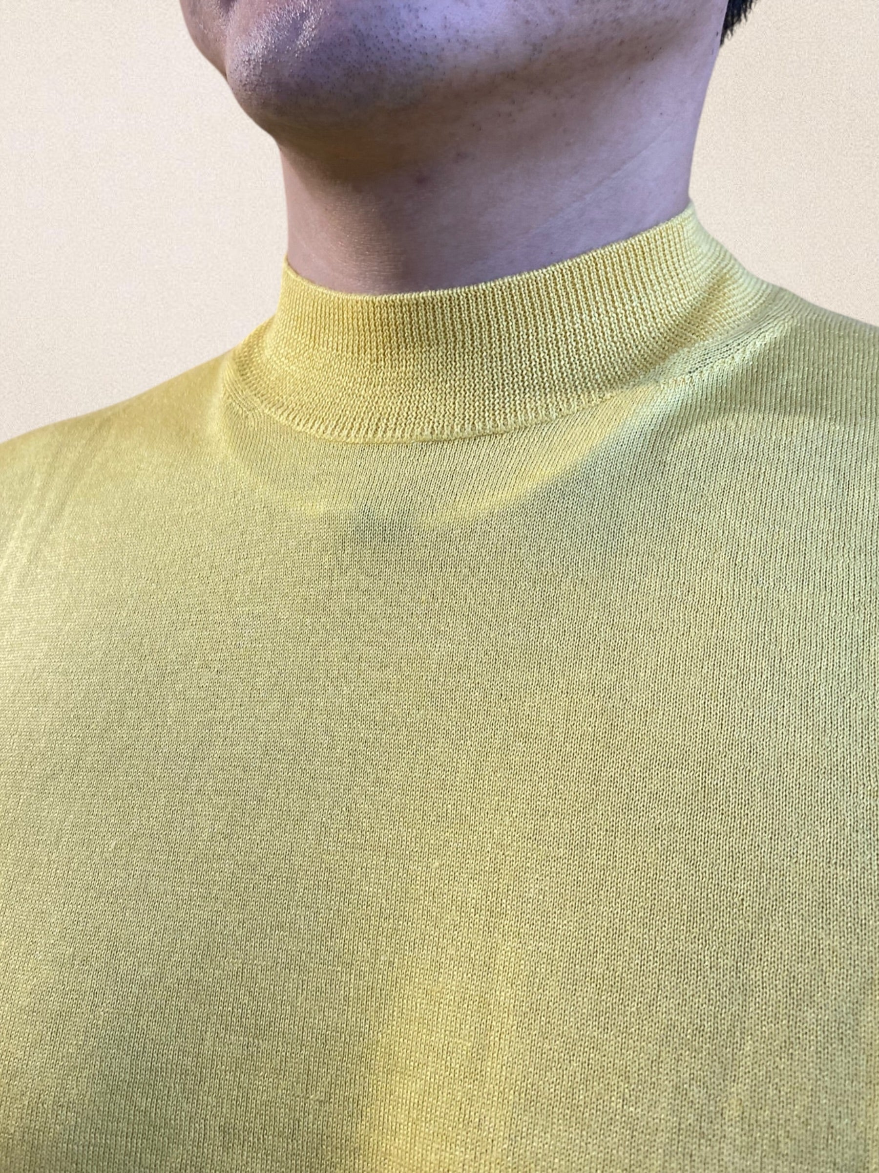 シルクカシミアモックネックニット