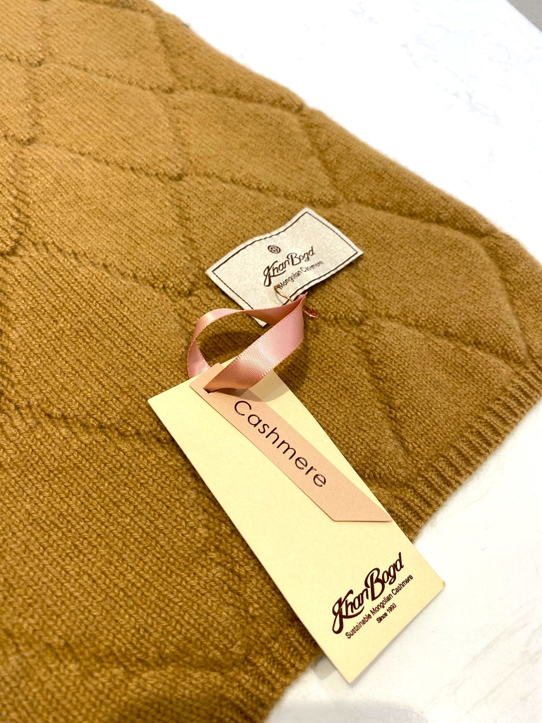 カシミアダイヤ柄マフラー