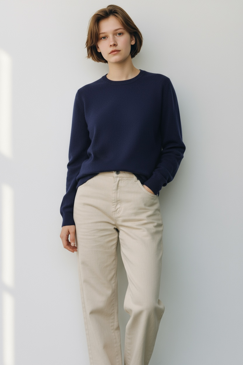 クルーネックセーター