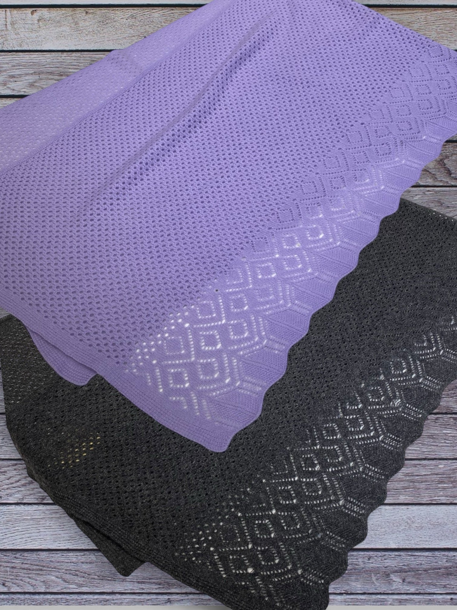 カシミアレース編マフラー