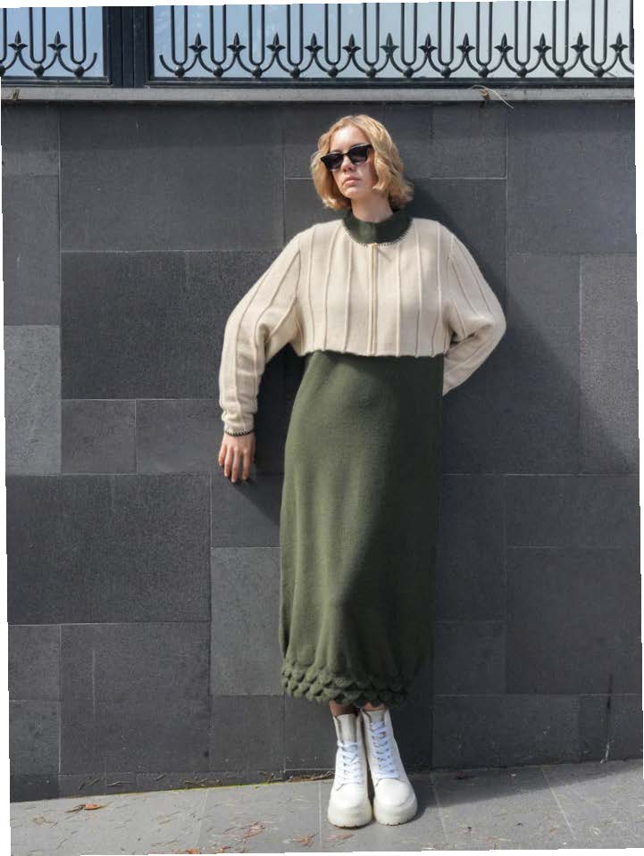 カシミアクロップドカーディガン