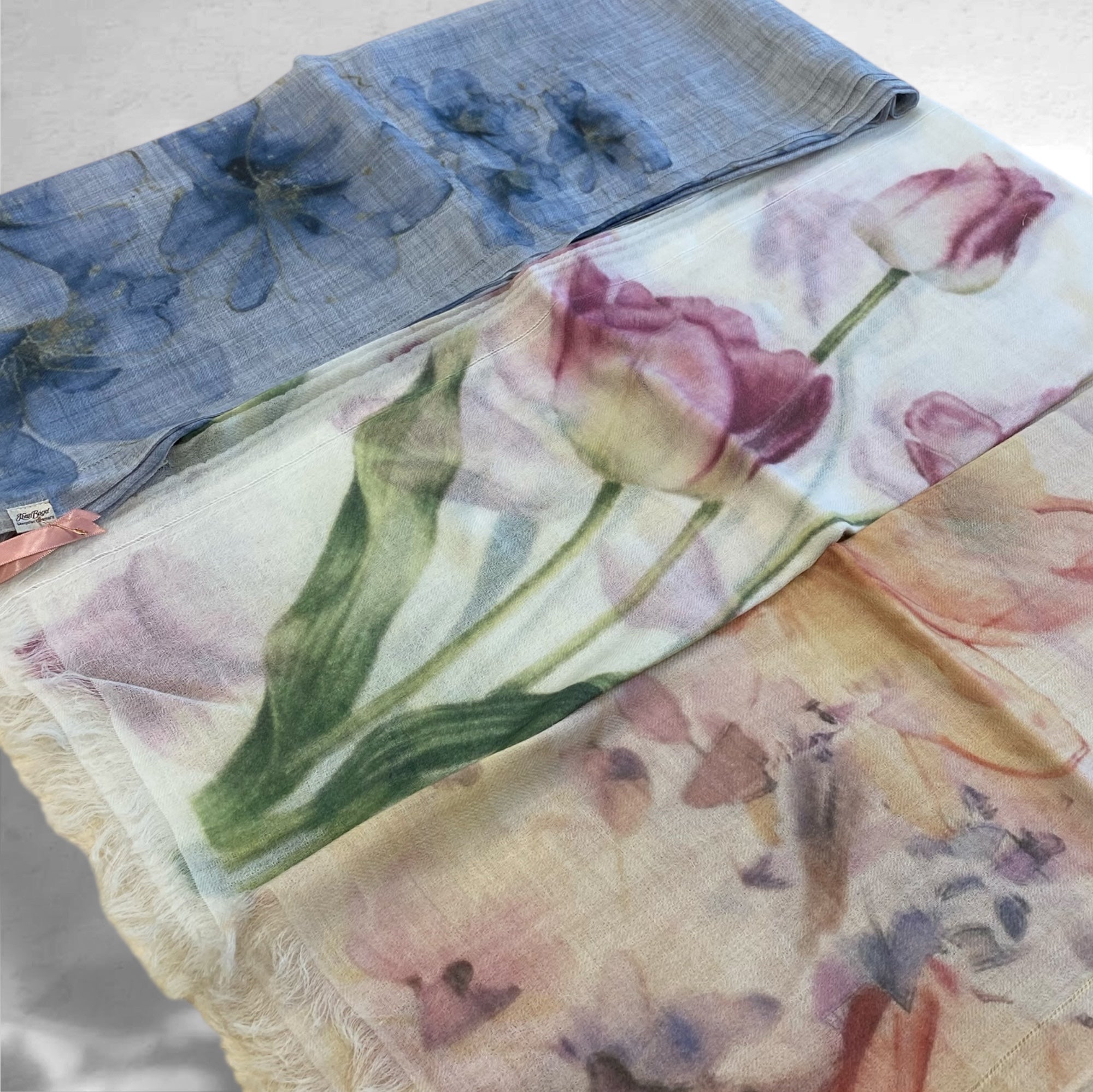 カシミアフラワーストール