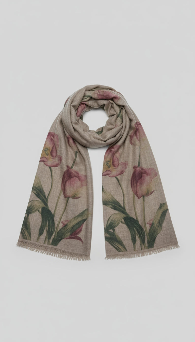 カシミアフラワーストール